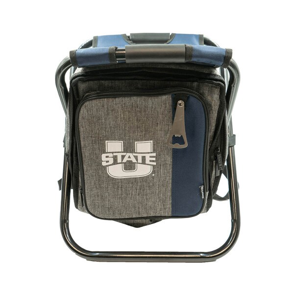 Backpack Cooler Chair U-State Logo Gray Navy